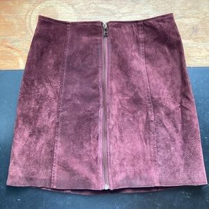 REVOLVE brand Capulet suede skirt burgundy colour